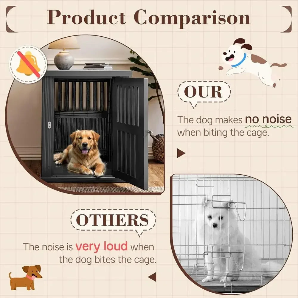 Dual Purpose Resin Dog Crate End Table for Indoor Outdoor