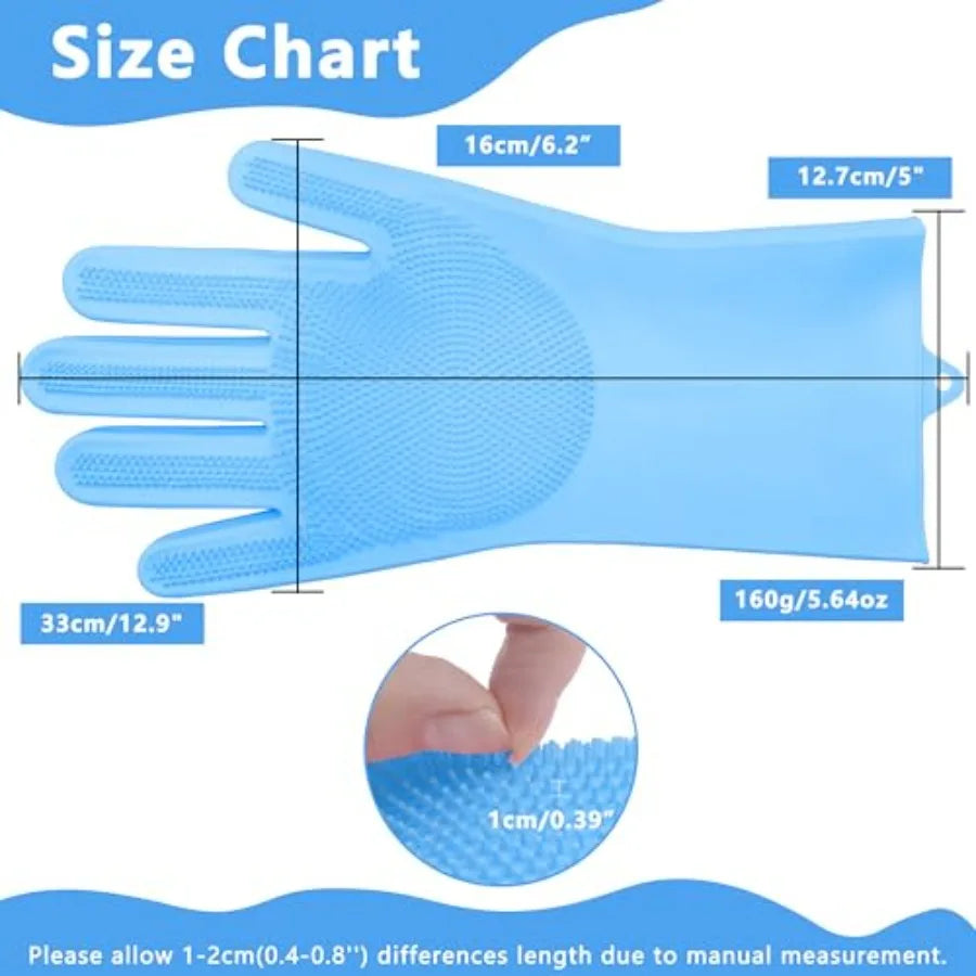 Silicone Pet Grooming Gloves For Bathing Dogs And Cats
