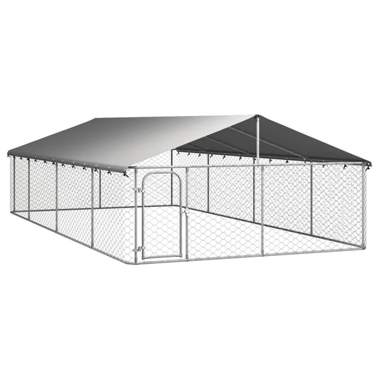 Sturdy Outdoor Dog Kennel Featuring Galvanized Steel Roof For Pets