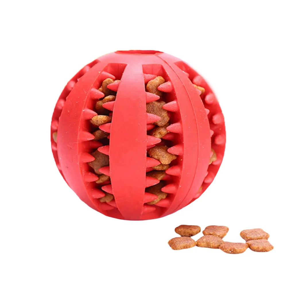 Rubber Dog Ball Teething Puzzle Toy For Biting Training