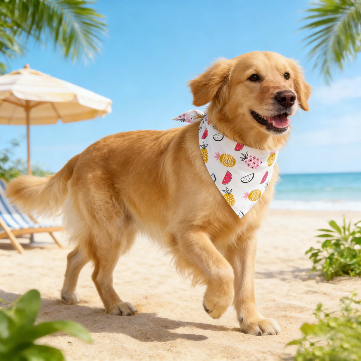 Soft Washable Dog Bandana Scarf With Adjustable Fit Design