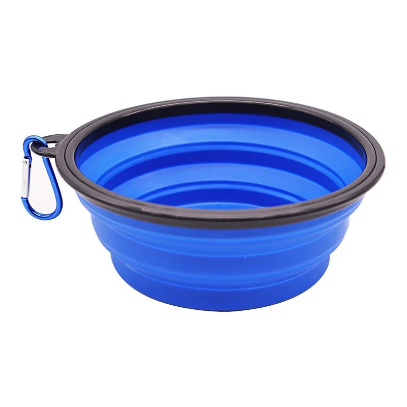 Portable Collapsible TPR Pet Food And Water Bowl For Travel