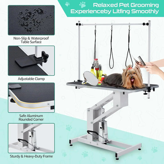 Garvee Electric Pet Grooming Table With Adjustable Arm Station