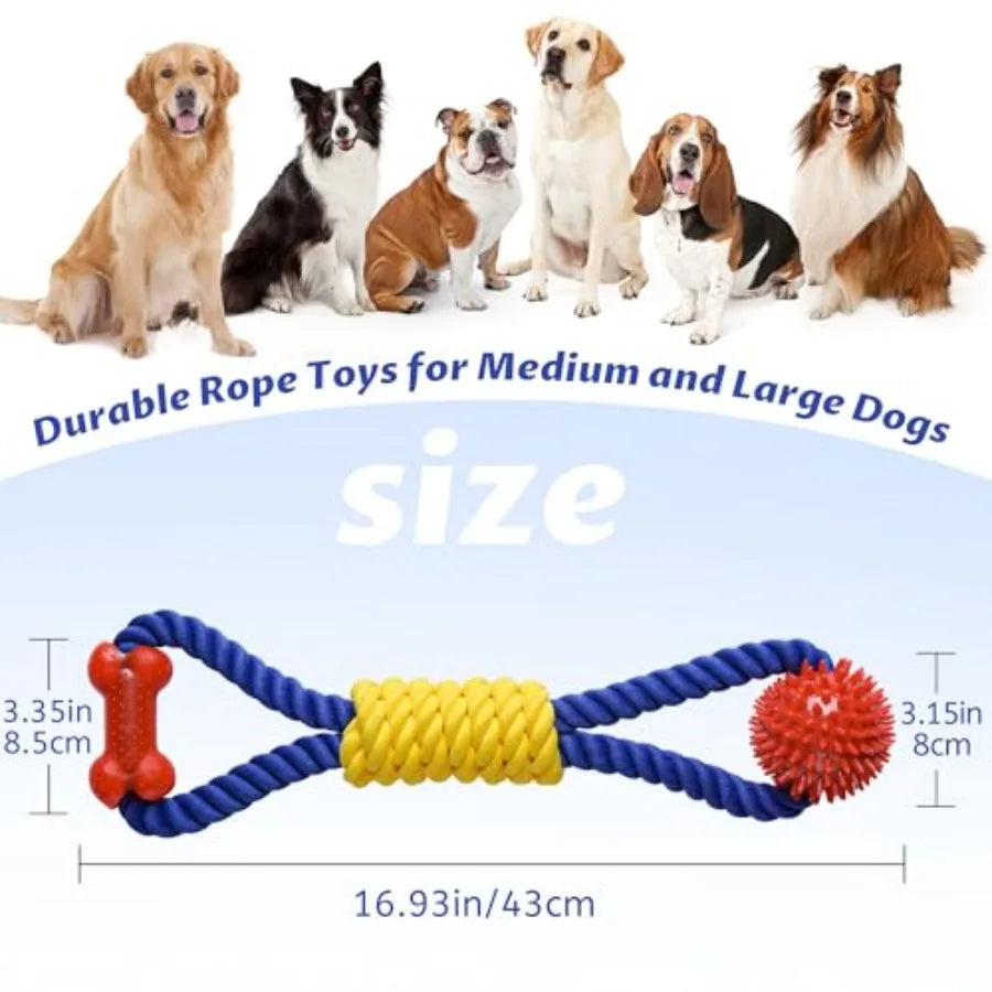 Premium Tough Dog Rope Toy For Tug Of War Play