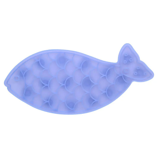 Silicone Blue Fish Cat Lick Mat