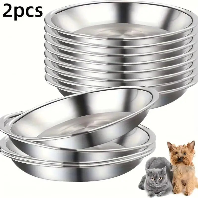 Slip Resistant Stainless Steel Cat Bowl With Anti Tip Base