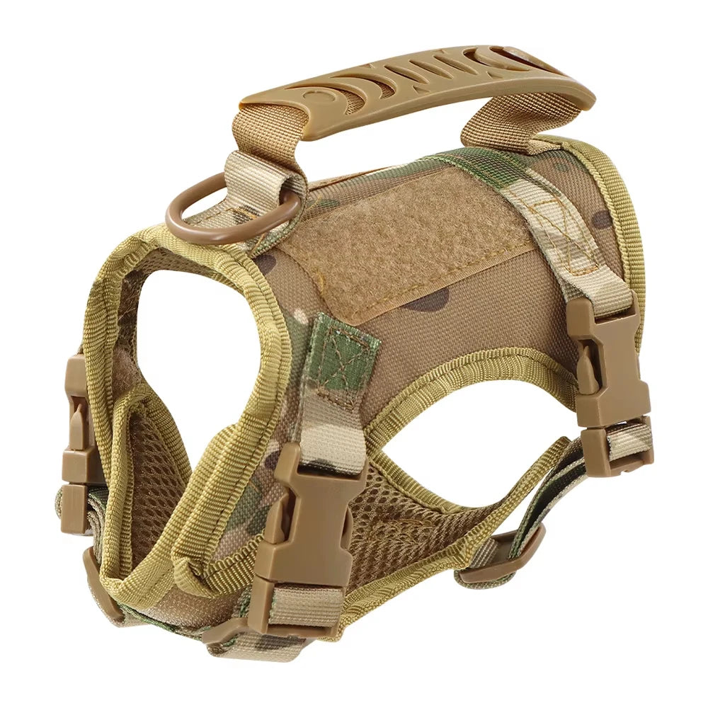 Petravel Adjustable Tactical Pet Harness And Leash With Handle