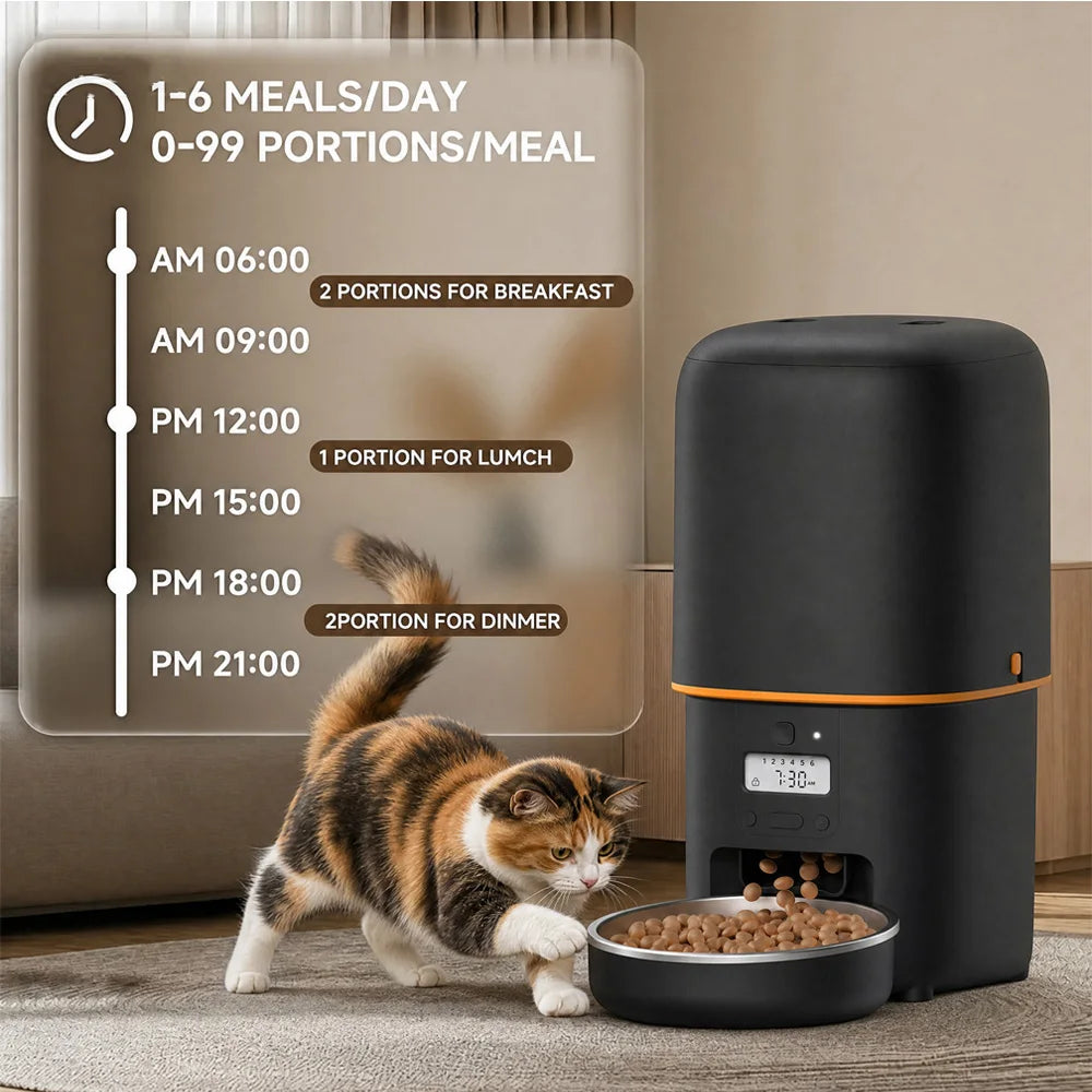 Nityers Automatic Pet Feeder With Voice Recorder And Dual Power