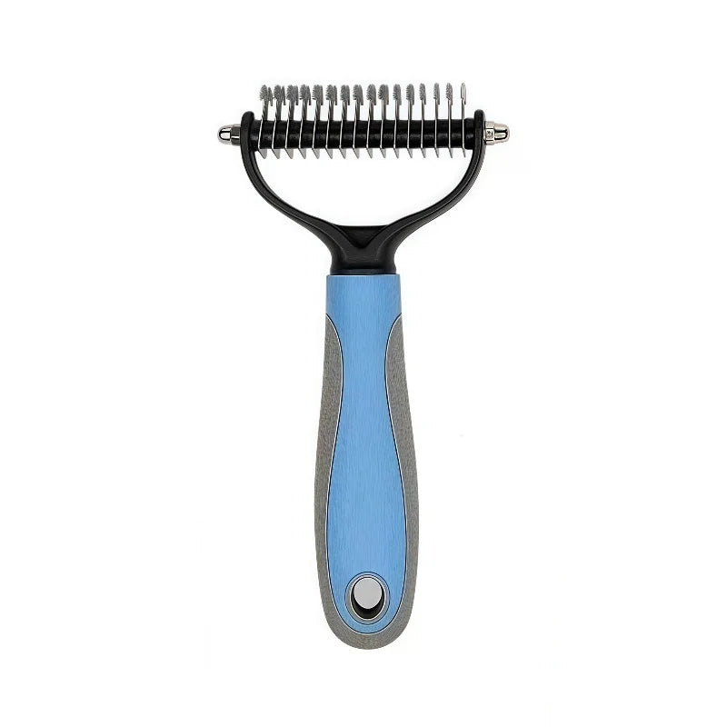 Double Sided Stainless Steel Pet Deshedding Comb Grooming Tool