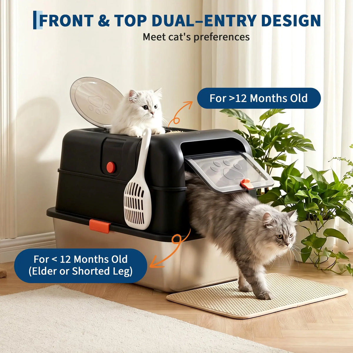 Studyset Enclosed Stainless Steel Dog Proof Litter Box