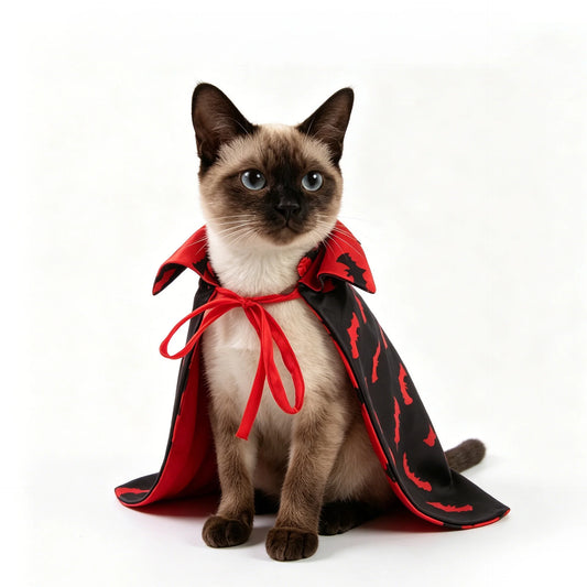 Halloween Reversible Bat Pet Cape Costume For Cats And Dogs