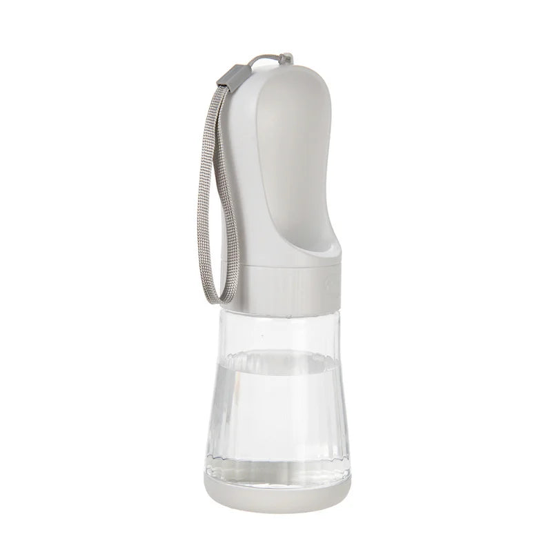 Travel Glass Pet Water Bottle With Integrated Food Container