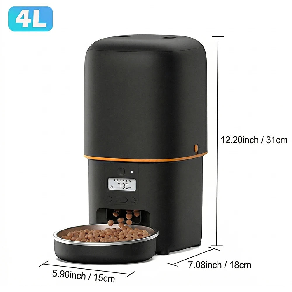 Nityers Automatic Pet Feeder With Voice Recorder And Dual Power