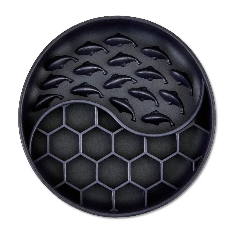 Silicone Slow Feeder Bowl For Cat Dog Interactive Anti Gurgle