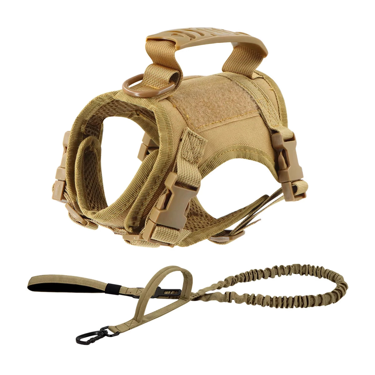 Petravel Adjustable Tactical Pet Harness And Leash With Handle