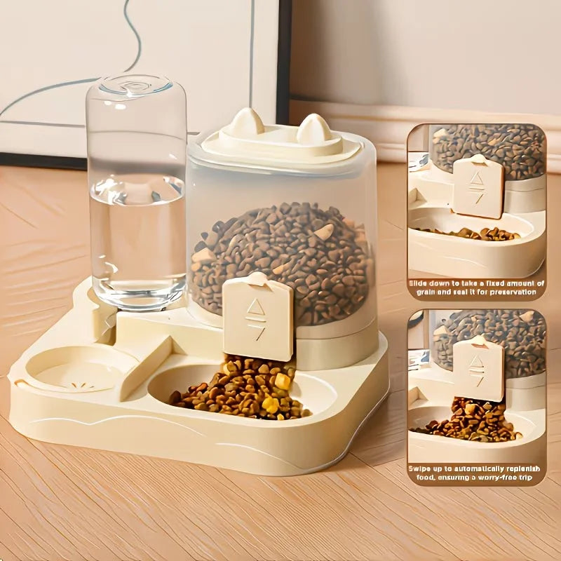 Dual Purpose Pet Feeder And Water Dispenser For Cats Dogs
