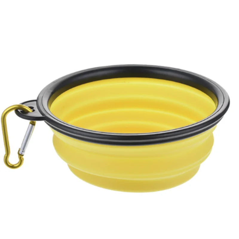 Portable Collapsible TPR Pet Food And Water Bowl For Travel