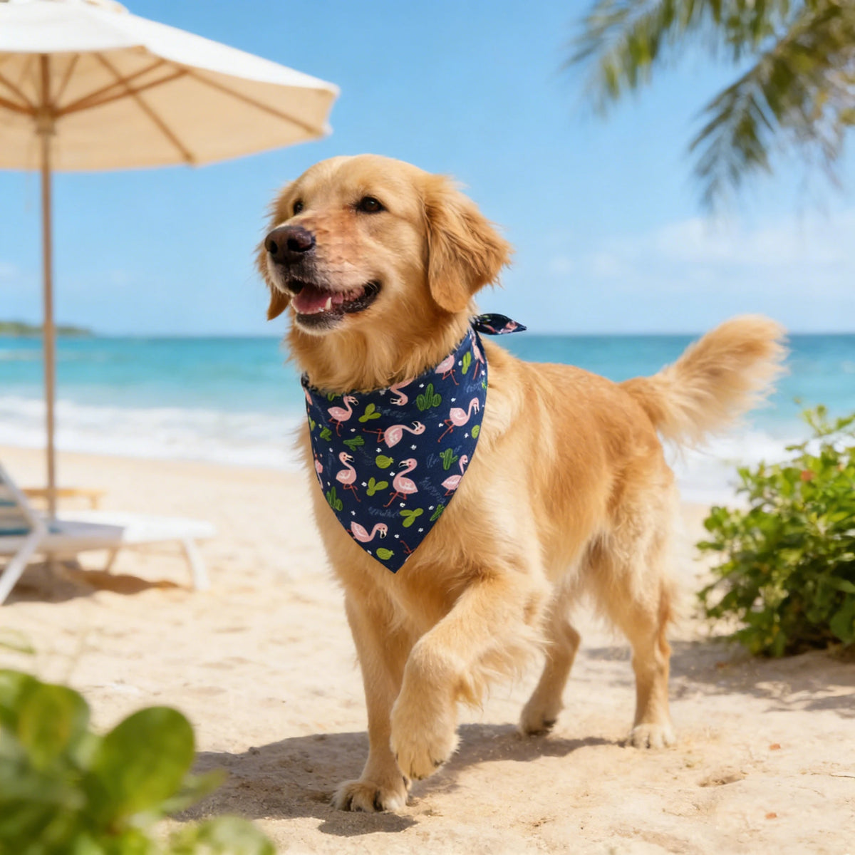 Soft Washable Dog Bandana Scarf With Adjustable Fit Design
