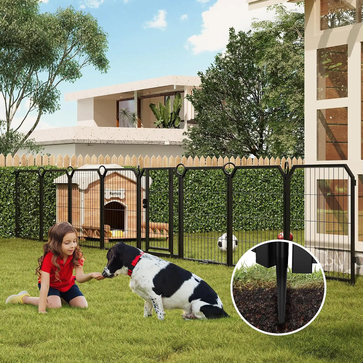 Garvee Heavy Duty Dog Playpen With Secure Self Locking Panel