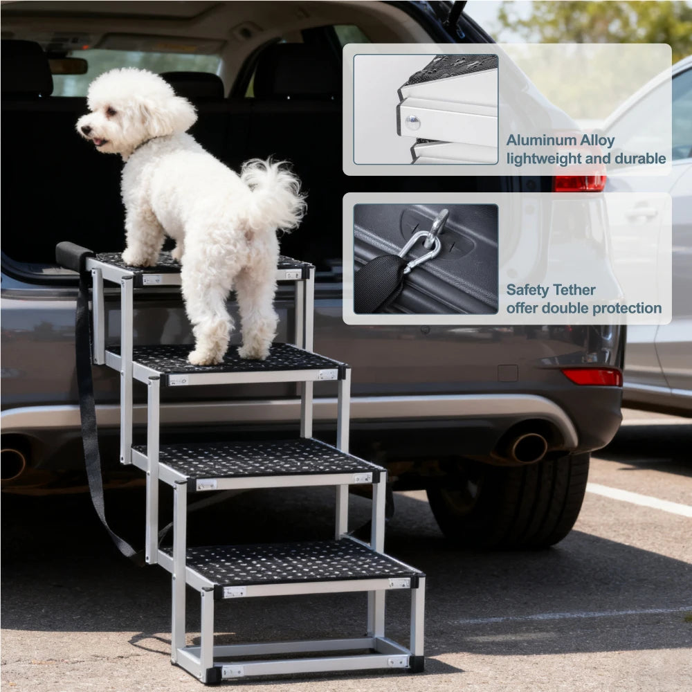 Lism Heavy Duty Portable Foldable Aluminum Dog Ramp