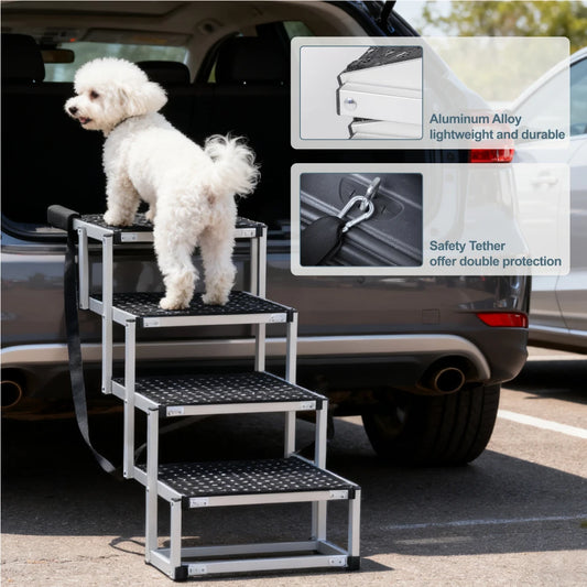 Lism Heavy Duty Portable Foldable Aluminum Dog Ramp
