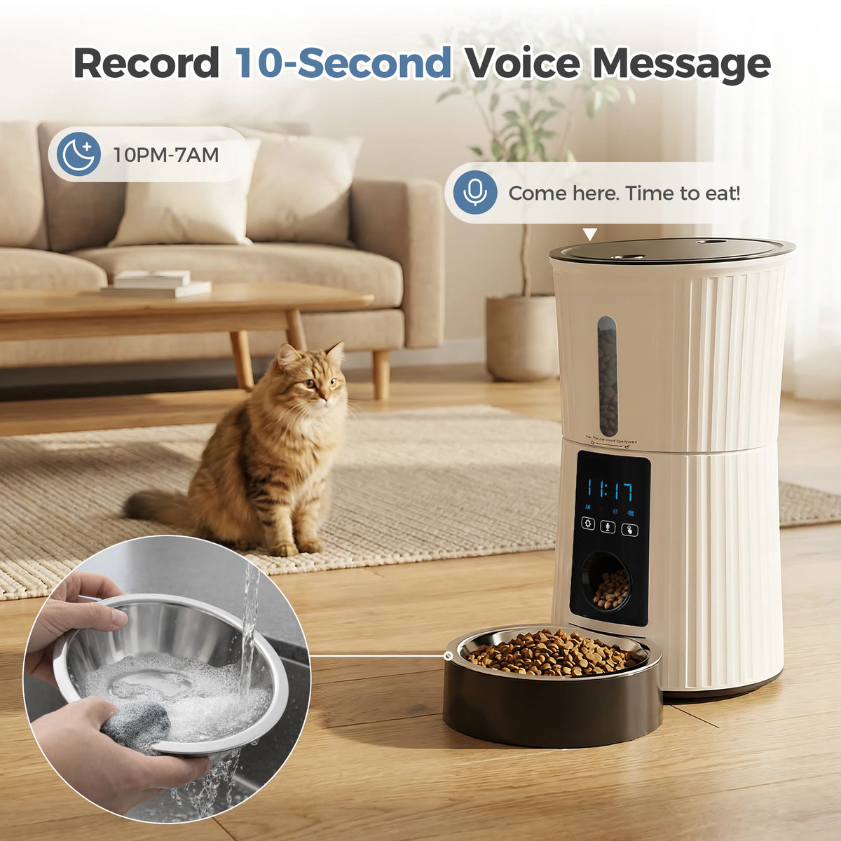 JHK Smart Automatic Cat Feeder With WiFi App Control