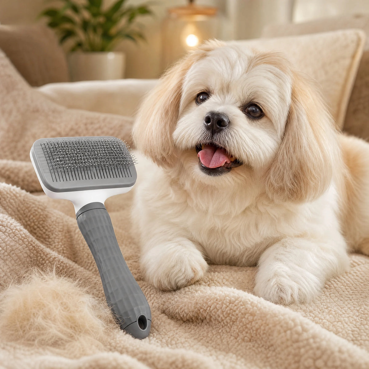 Pet Massage Grooming Brush For Detangling Knots And Mats