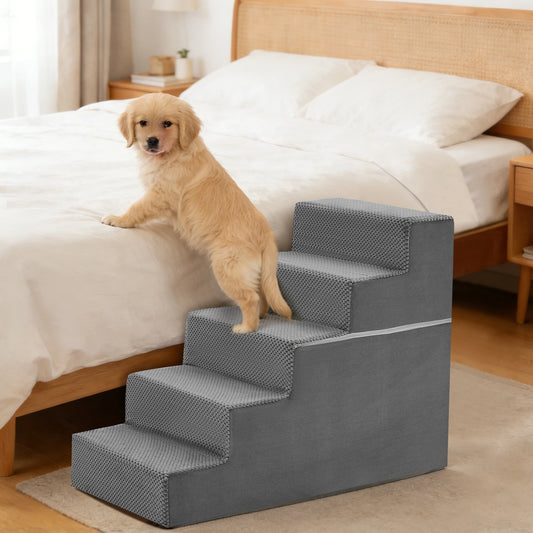 High Grade Curved Foam Pet Stairs Featuring Non Slip Design