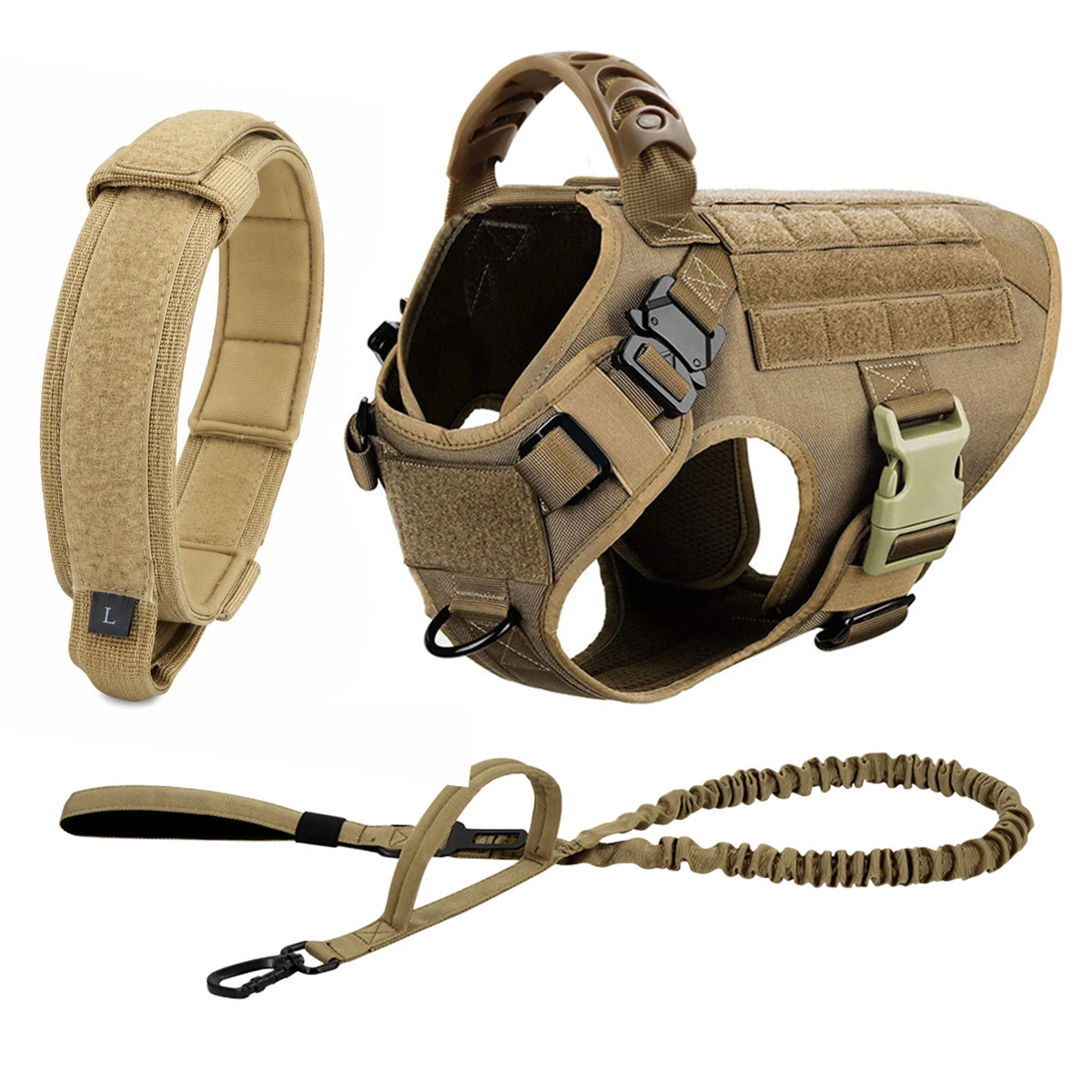 Large Dog Harness And Leash Set Pet German Shepherd Malinois Training Walking Vest Dog Harness And Collar For Medium Large Dogs