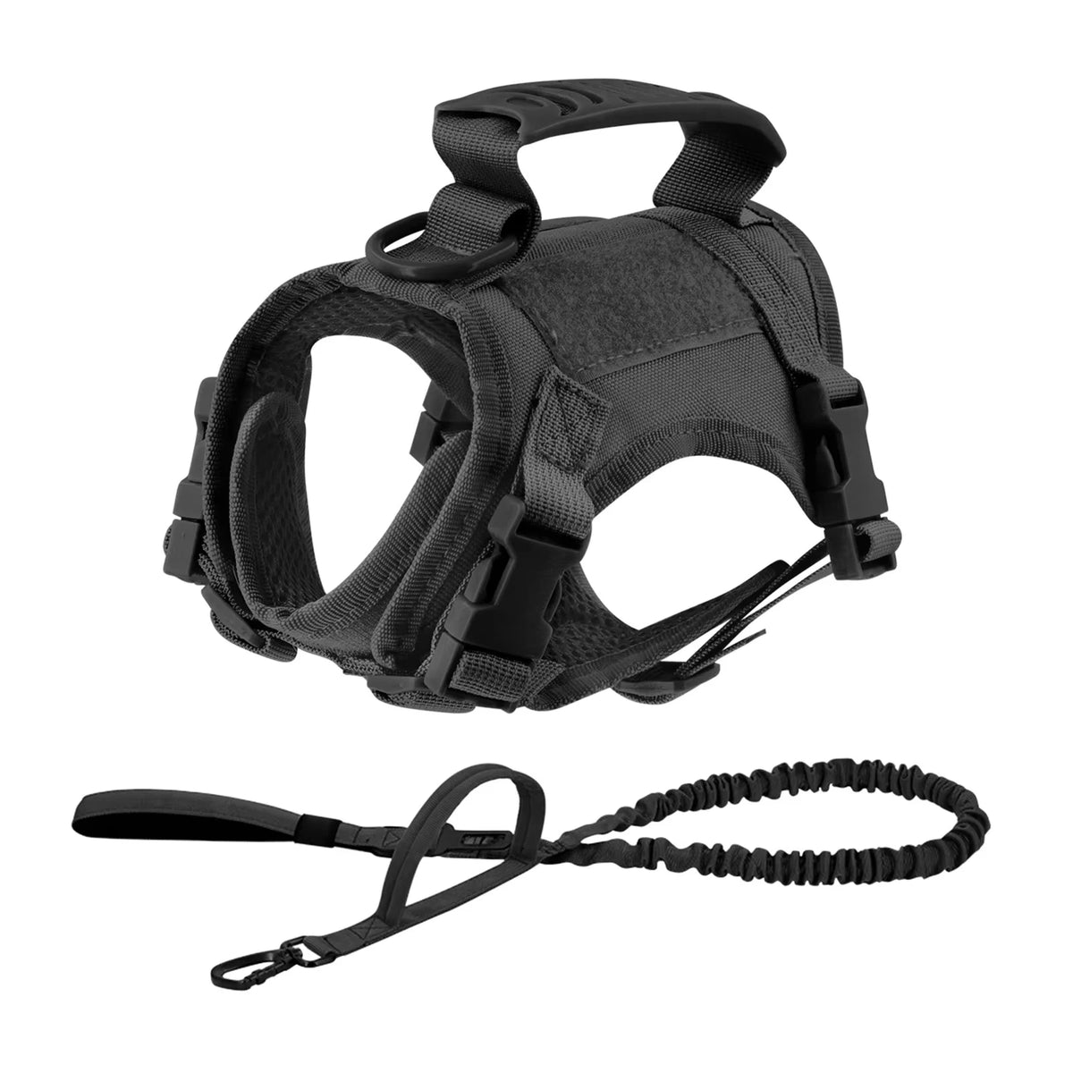 Petravel Adjustable Tactical Pet Harness And Leash With Handle