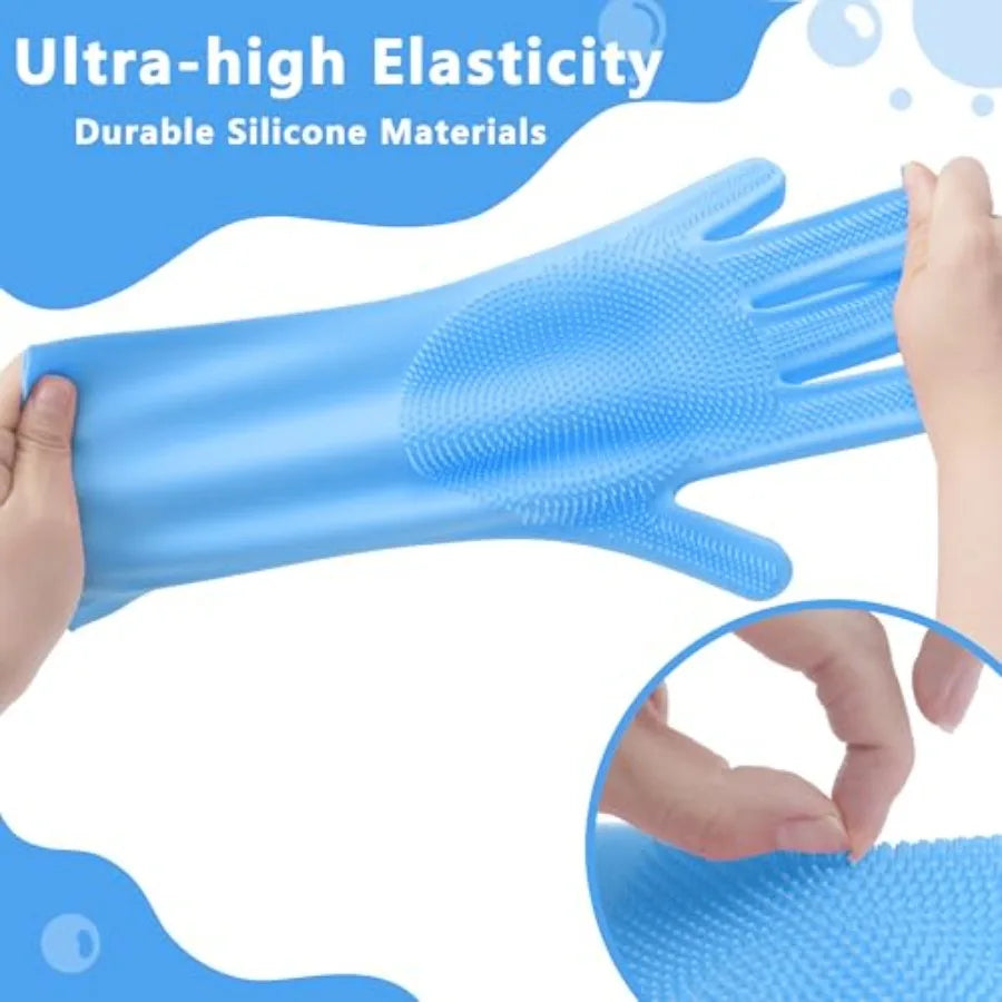 Silicone Pet Grooming Gloves For Bathing Dogs And Cats