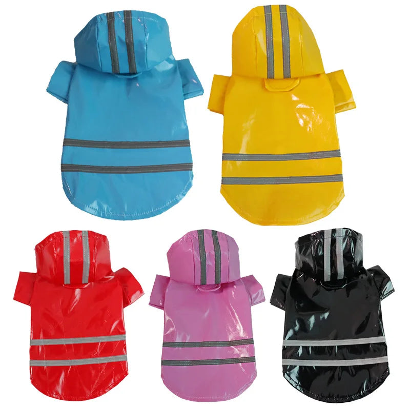 Waterproof Reflective Pet Raincoat Hoodie Jacket For Dogs Cats