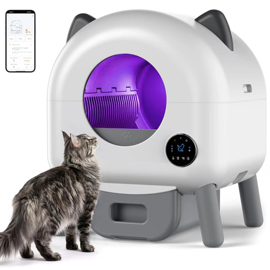 HiMiss Automatic Self Cleaning Cat Litter Box With App Control