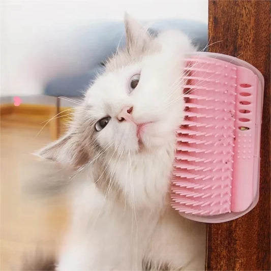 Cat Corner Scratching Comb With Integrated Catnip For Daily Grooming
