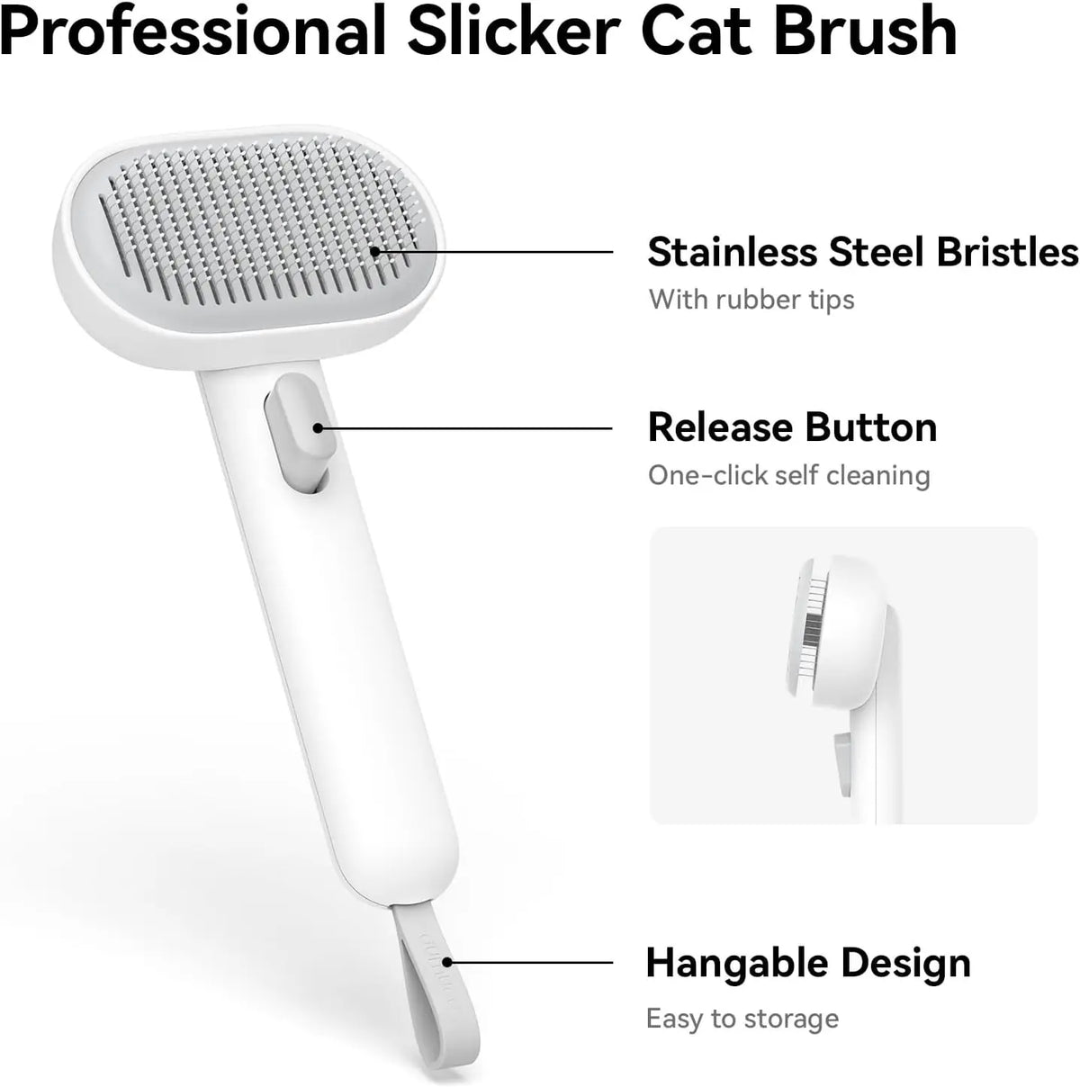 Aumuca Cat Brush for Shedding, Cat Brushes for Indoor Cats, Cat Brush for Long or Short Haired Cats, Cat Grooming Brush Cat Comb for Kitten Rabbit Massage Removes Loose Fur