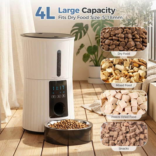 JHK Smart Automatic Cat Feeder With WiFi App Control