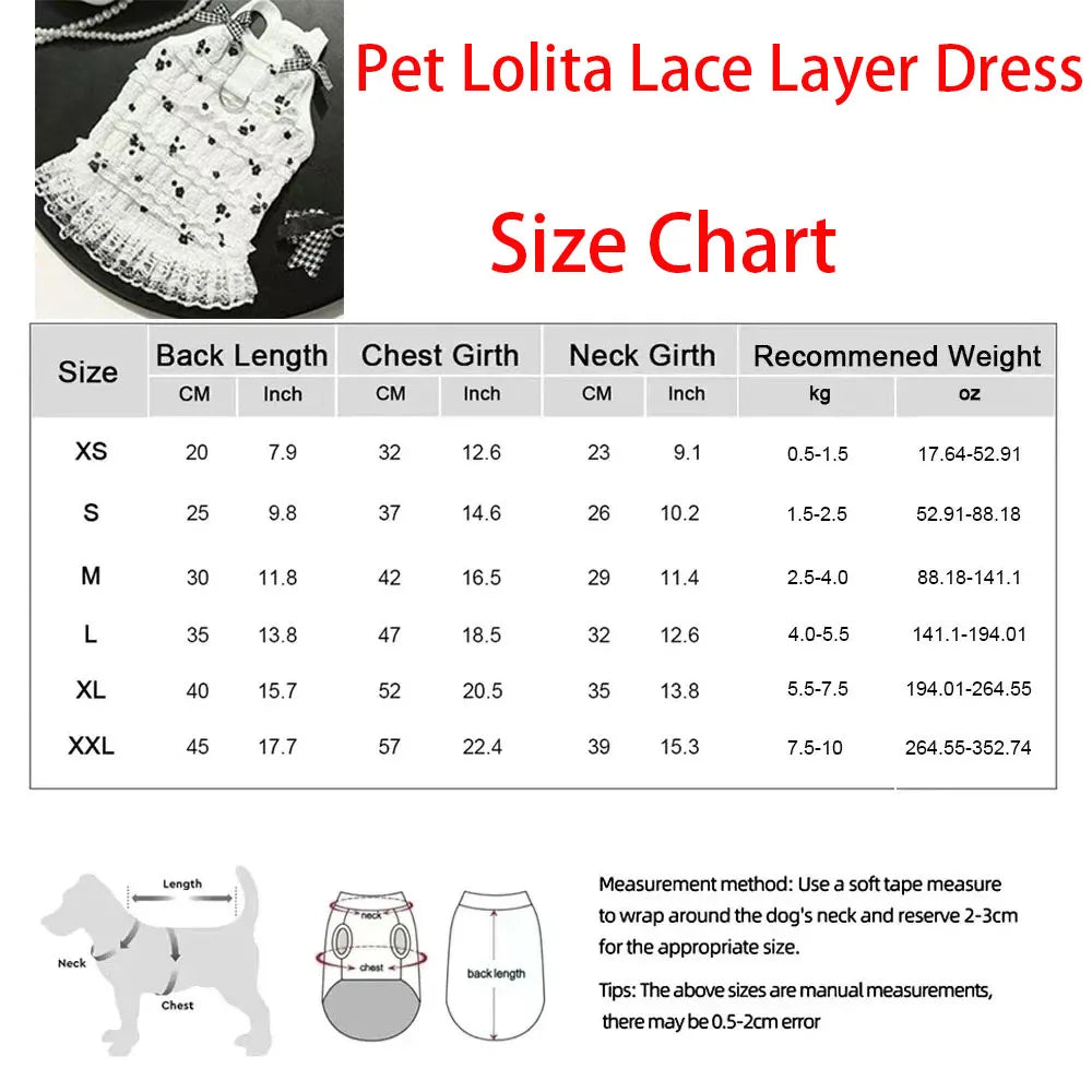 Spring Bowknot Lace Sleeveless Vest Dress for Dogs and Cats