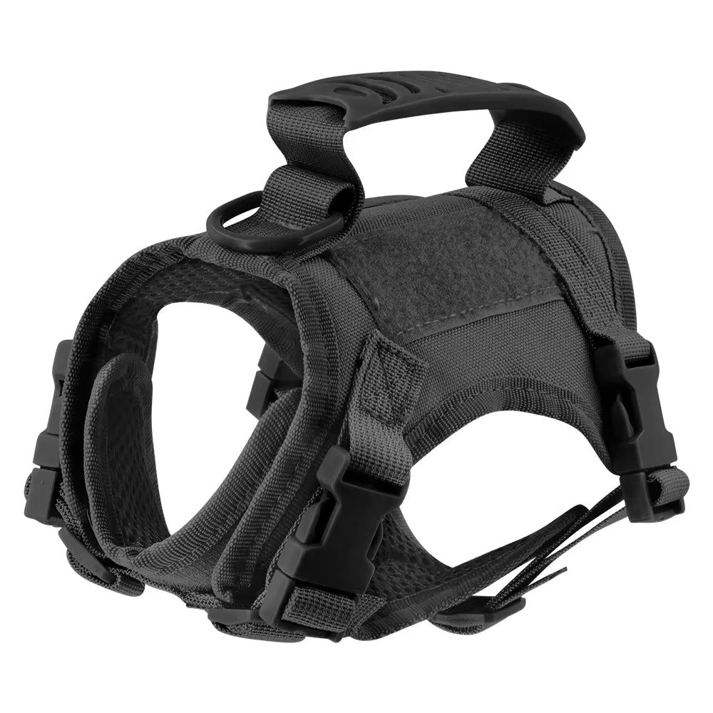 Petravel Adjustable Tactical Pet Harness And Leash With Handle