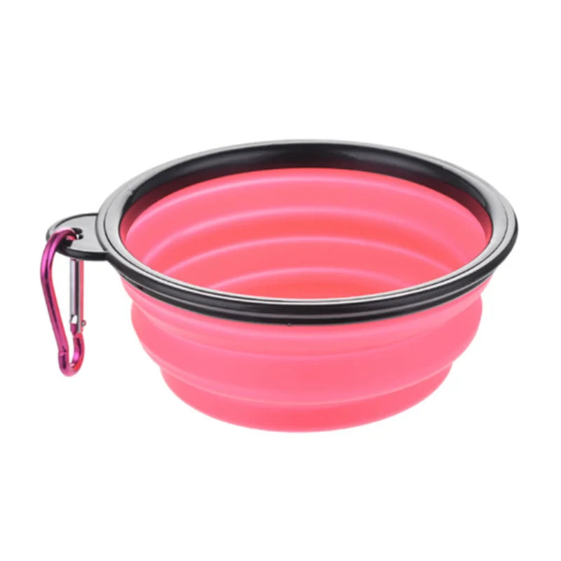 Portable Collapsible TPR Pet Food And Water Bowl For Travel