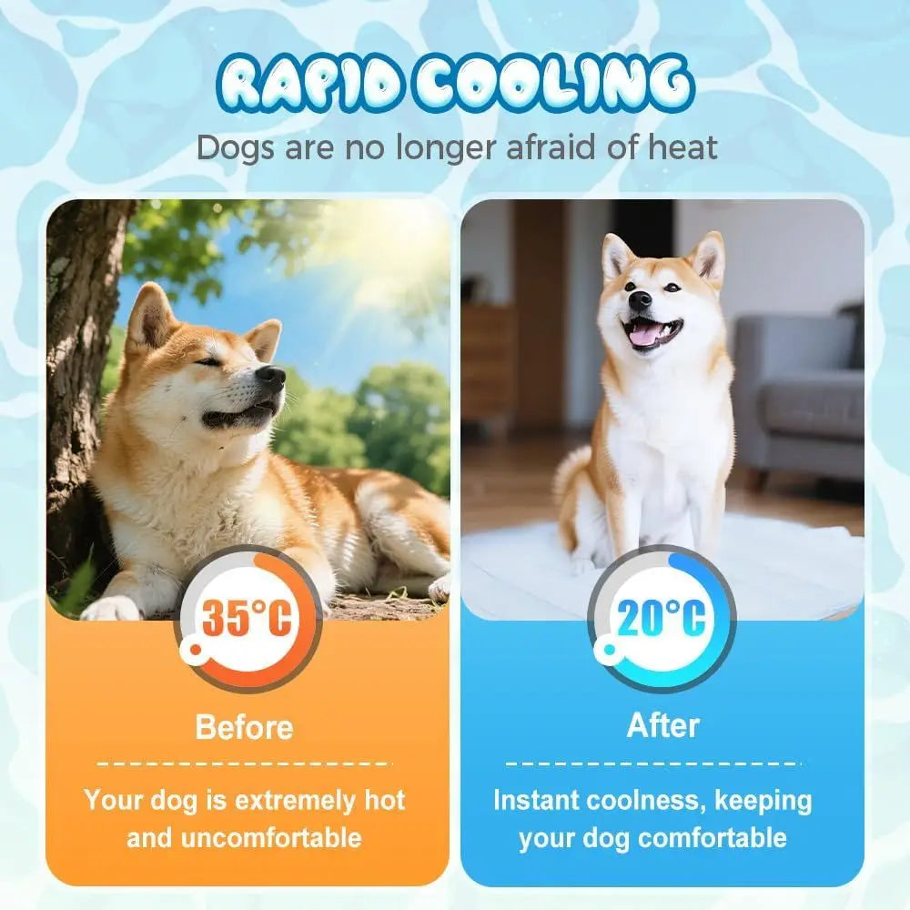 Premium Washable Portable Pet Cooling Mat For Dogs And Cats