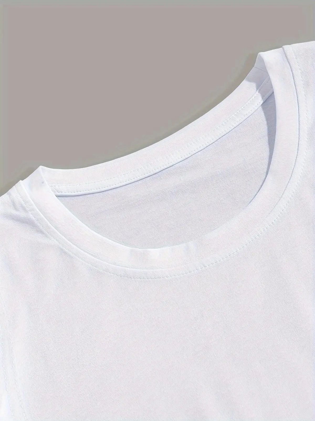 Men's Casual Cotton Crew Neck T-Shirt With Cat Graphic Print