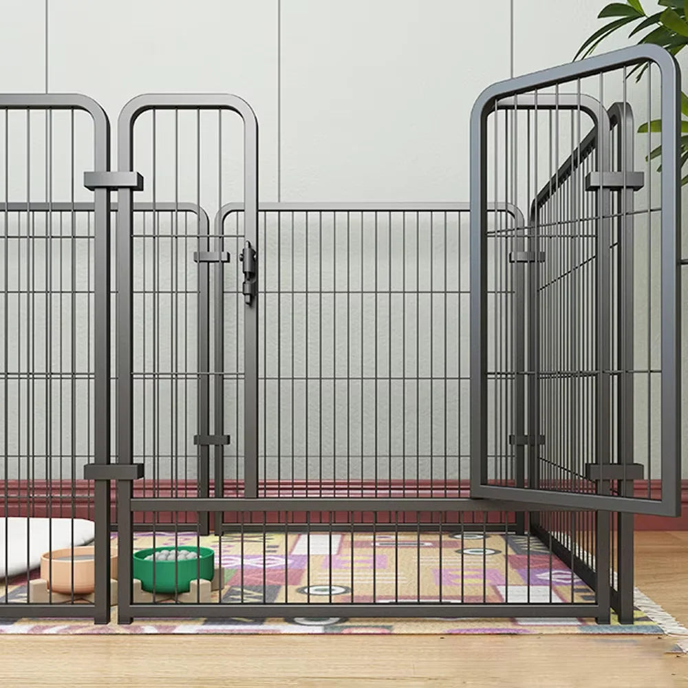 Foldable Stainless Steel Six Panel Heavy Duty Pet Exercise Kennel