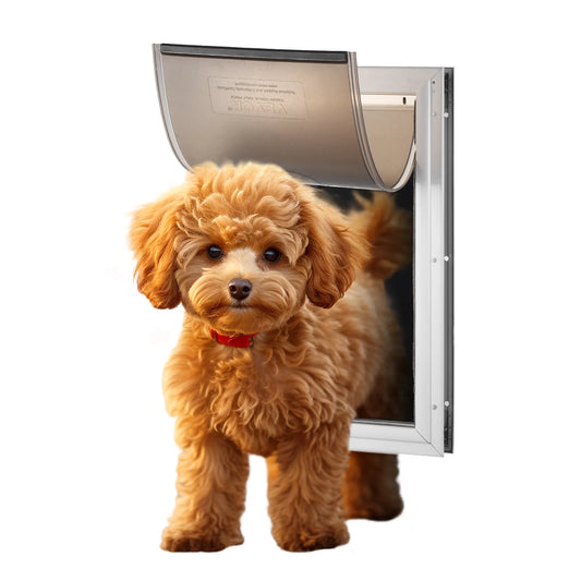 Weatherproof Aluminum Pet Door With Secure Locking Flap