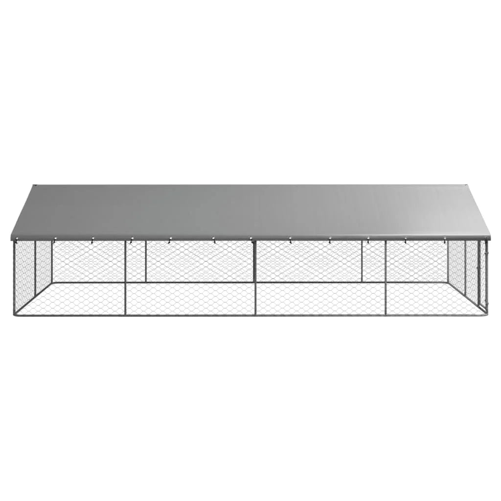 Sturdy Outdoor Dog Kennel Featuring Galvanized Steel Roof For Pets