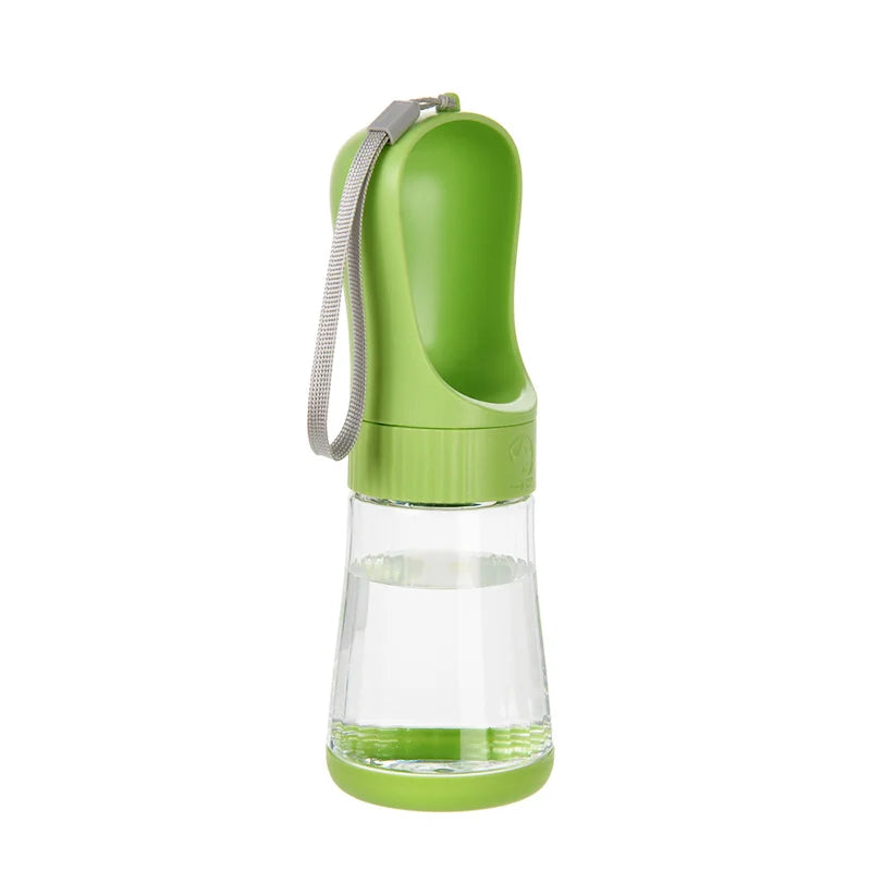 Travel Glass Pet Water Bottle With Integrated Food Container