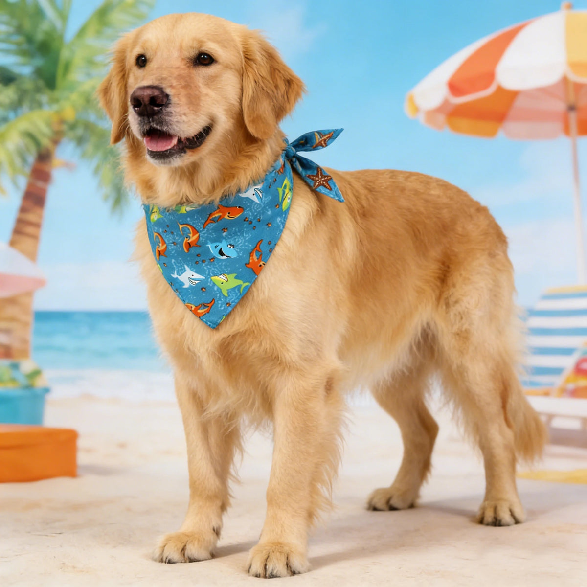 Soft Washable Dog Bandana Scarf With Adjustable Fit Design