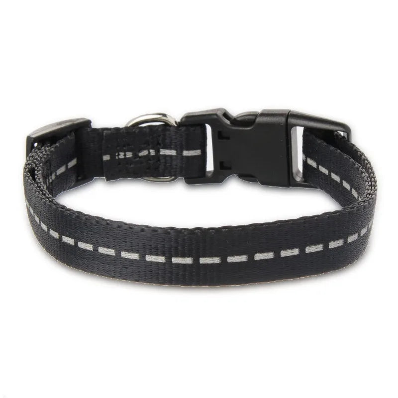 Reflective Polyester Adjustable Dog Collar For Comfortable Everyday Walks