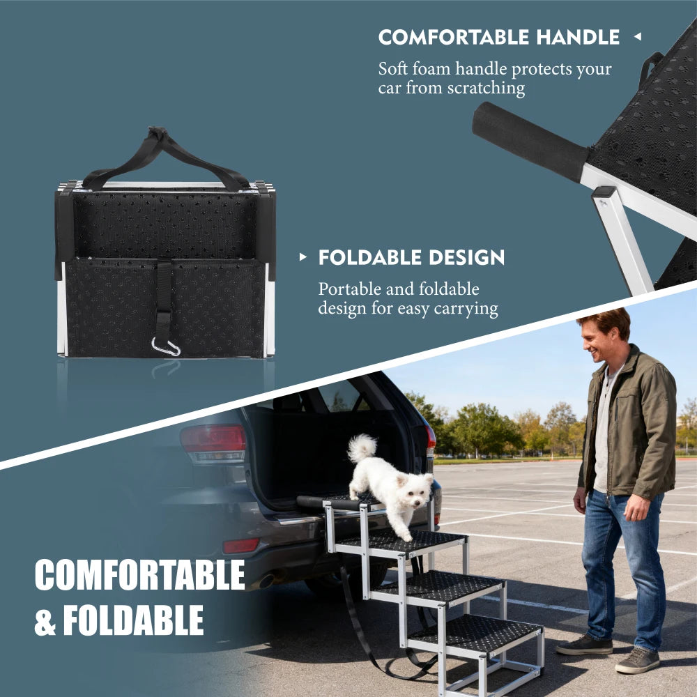 Lism Heavy Duty Portable Foldable Aluminum Dog Ramp