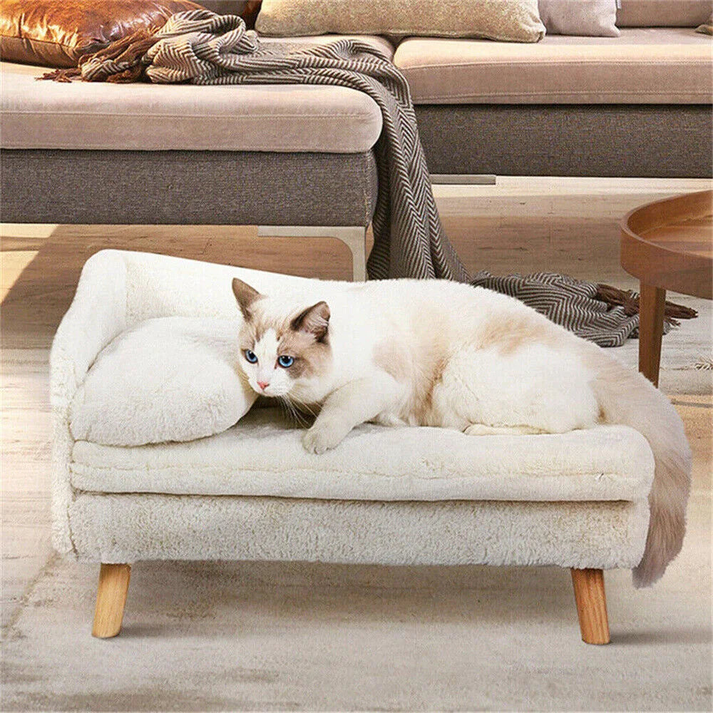 Borwart Elevated Dog Sofa Bed With Plush Backrest Design