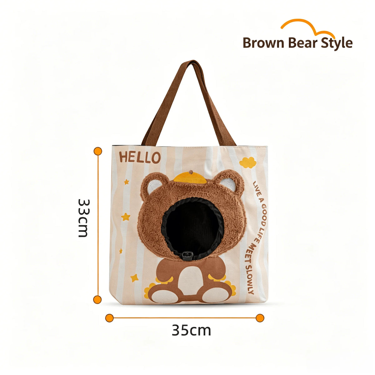 Breathable Canvas Cat Travel Carrier Tote Bag For Pets